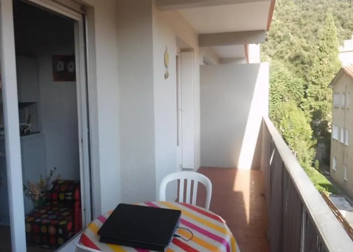 Confortable F2 Avec Terrasse Et Parking, Proche Des Cures Et Du Centre-ville D'amelie-les-bains - Fr-1-703-111